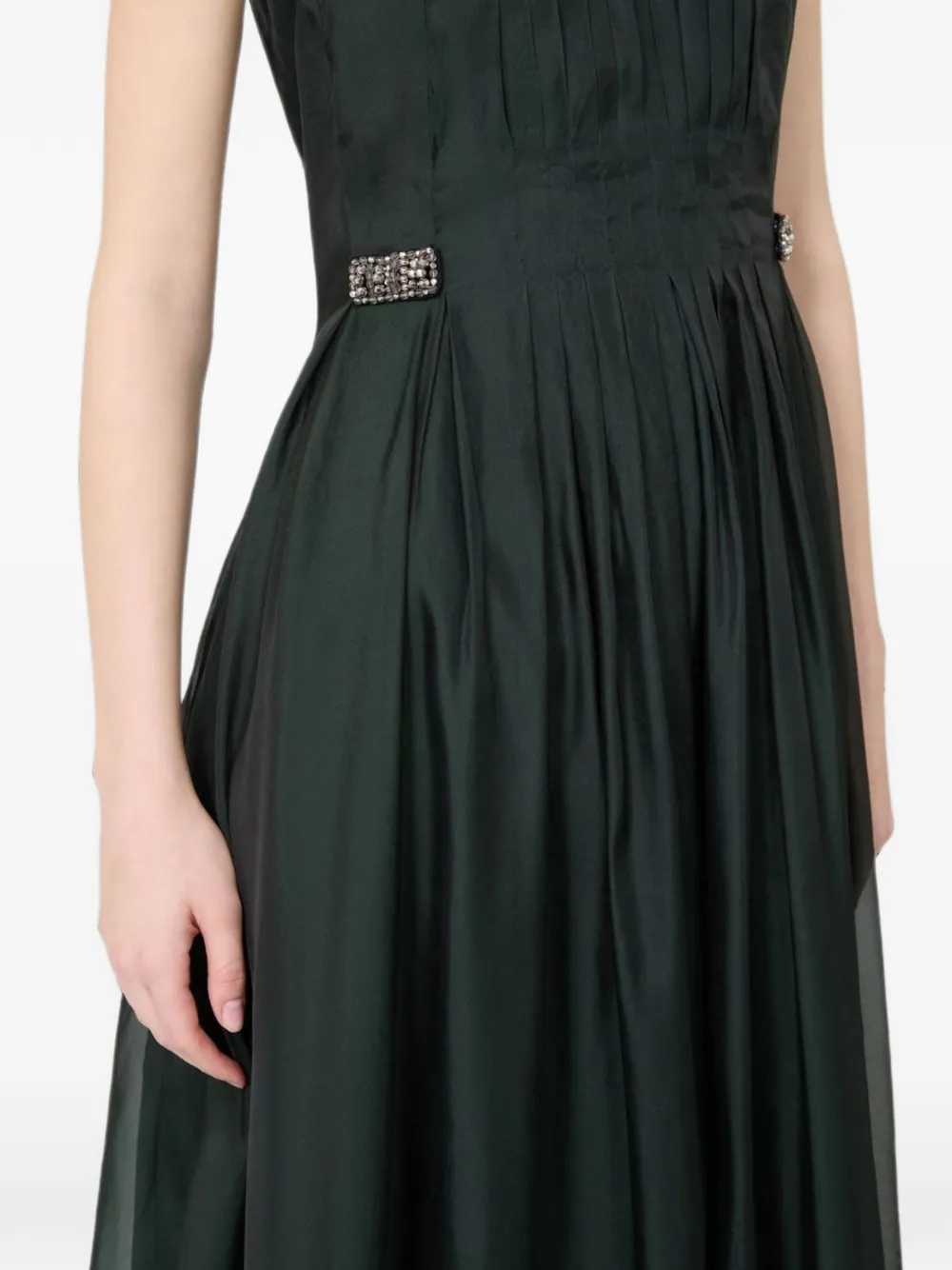 'S Max Mara Midi-jurk verfraaid met kristallen Groen