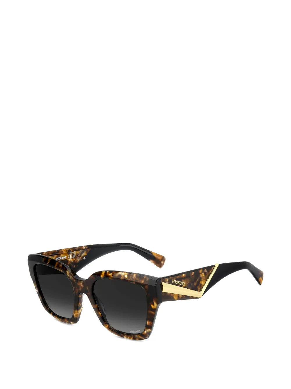 MISSONI EYEWEAR Zonnebril met vierkant montuur Bruin
