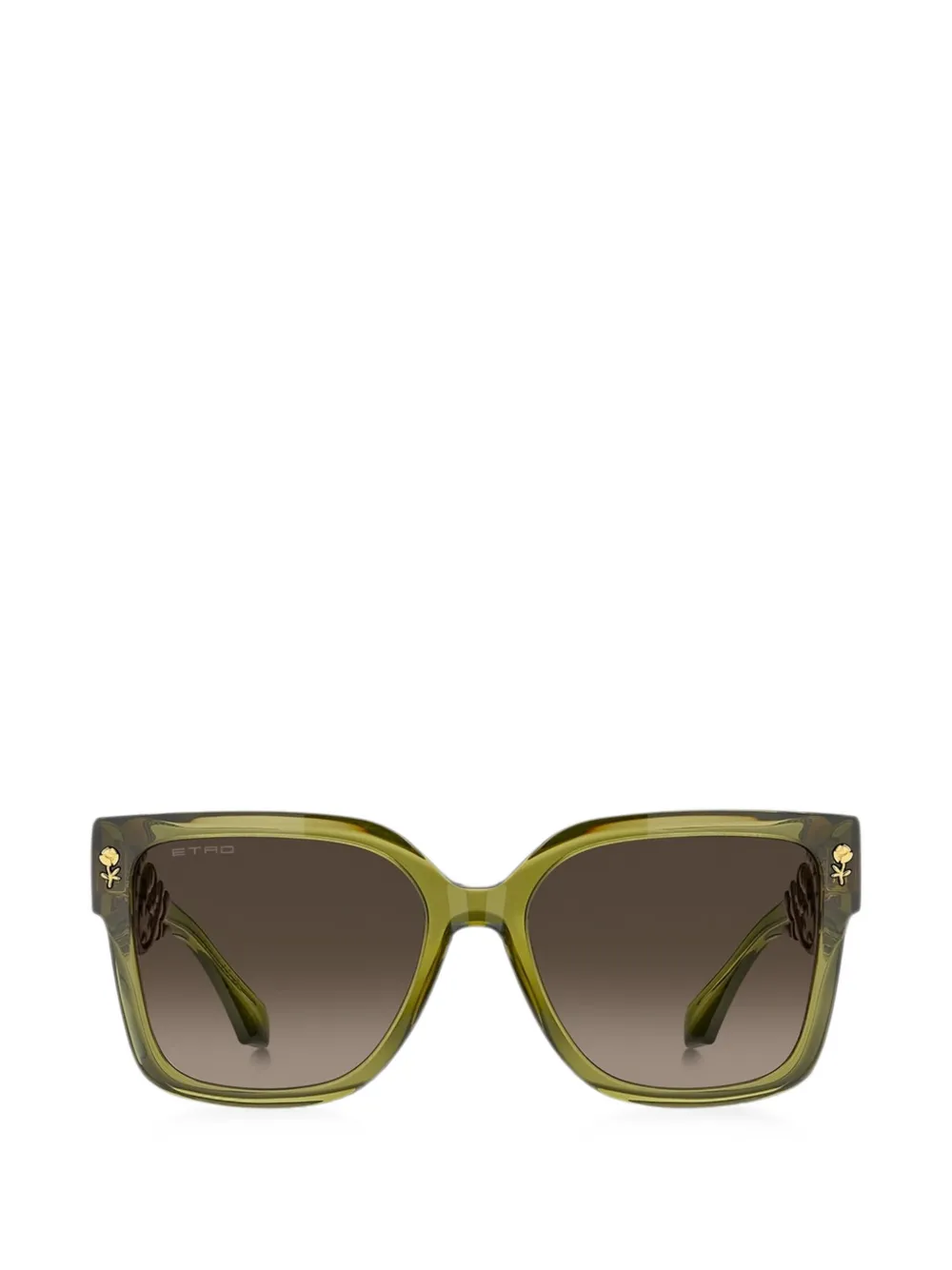 ETRO Eckige Sonnenbrille mit Paisley-Muster - Grün