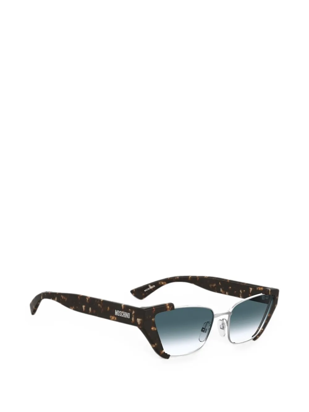 Moschino Eyewear Zonnebril met cat-eye montuur Bruin
