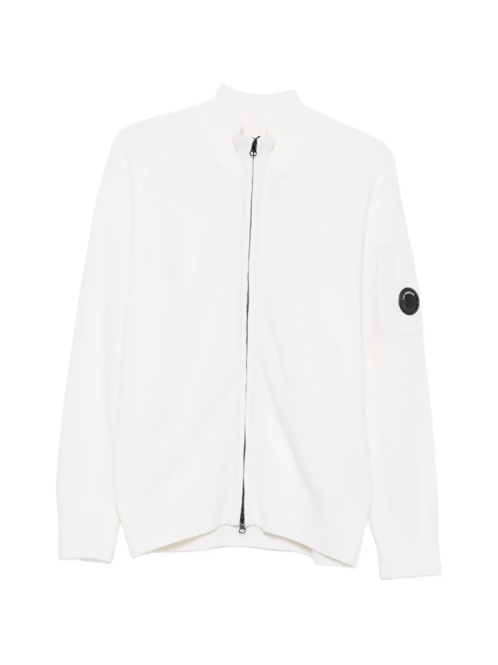 C.P. Company lens-detail zip-up sweater - Weiß
