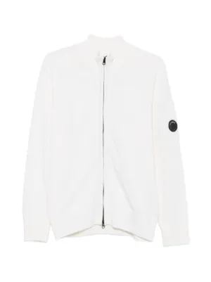 C.P. Company Goggles-detail zip-up Hoodie | White | FARFETCH