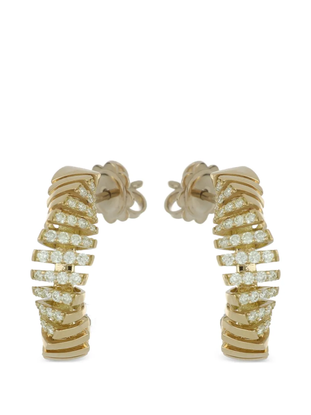FerriFirenze Crescendo diamond hoop earrings - Oro