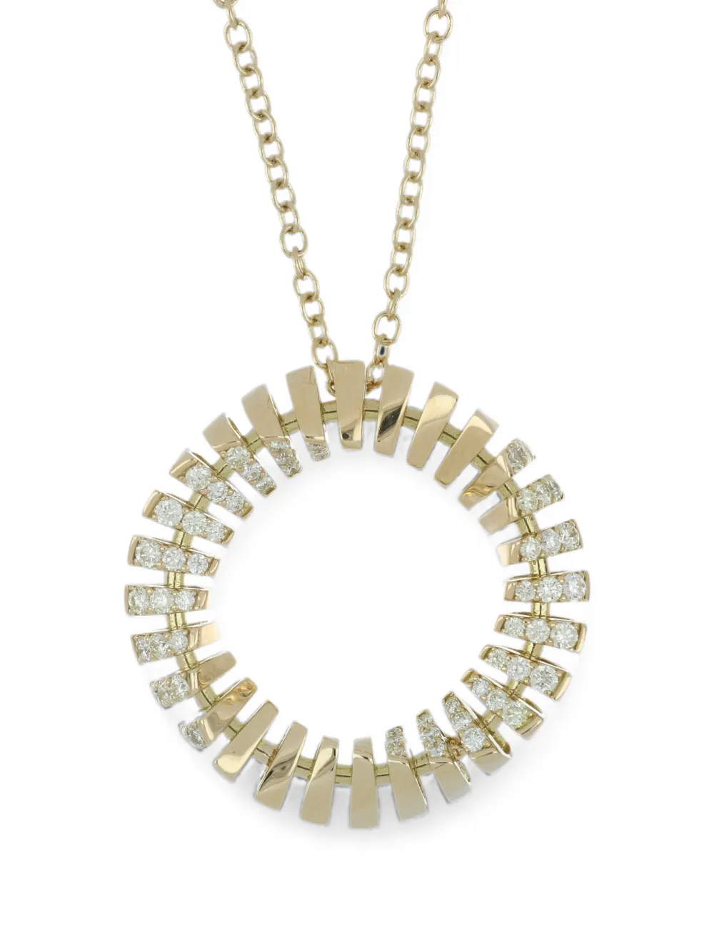 FerriFirenze Crescendo Mini-Me diamond circular necklace - Gold