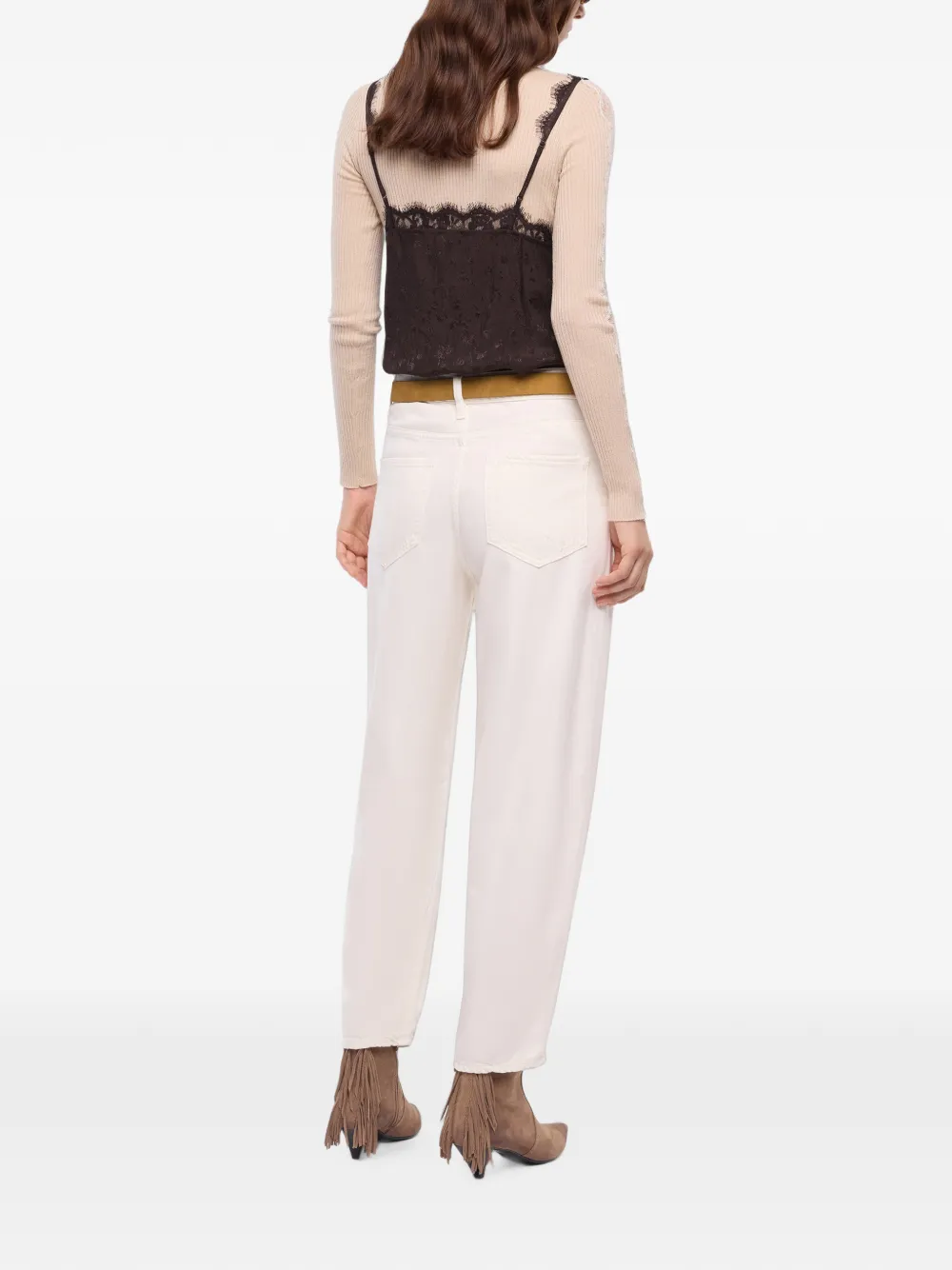 PINKO Egg-Fit katoenen broek Beige