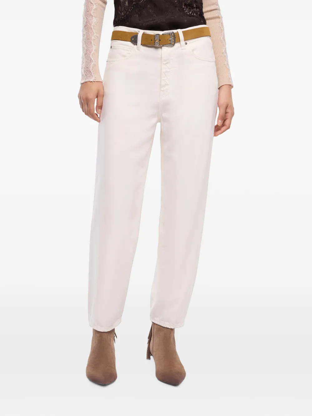 PINKO Egg-Fit katoenen broek Beige