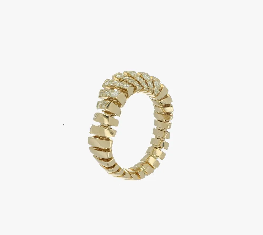 FerriFirenze Crescendo Mini-Me diamond spiral ring - Gold