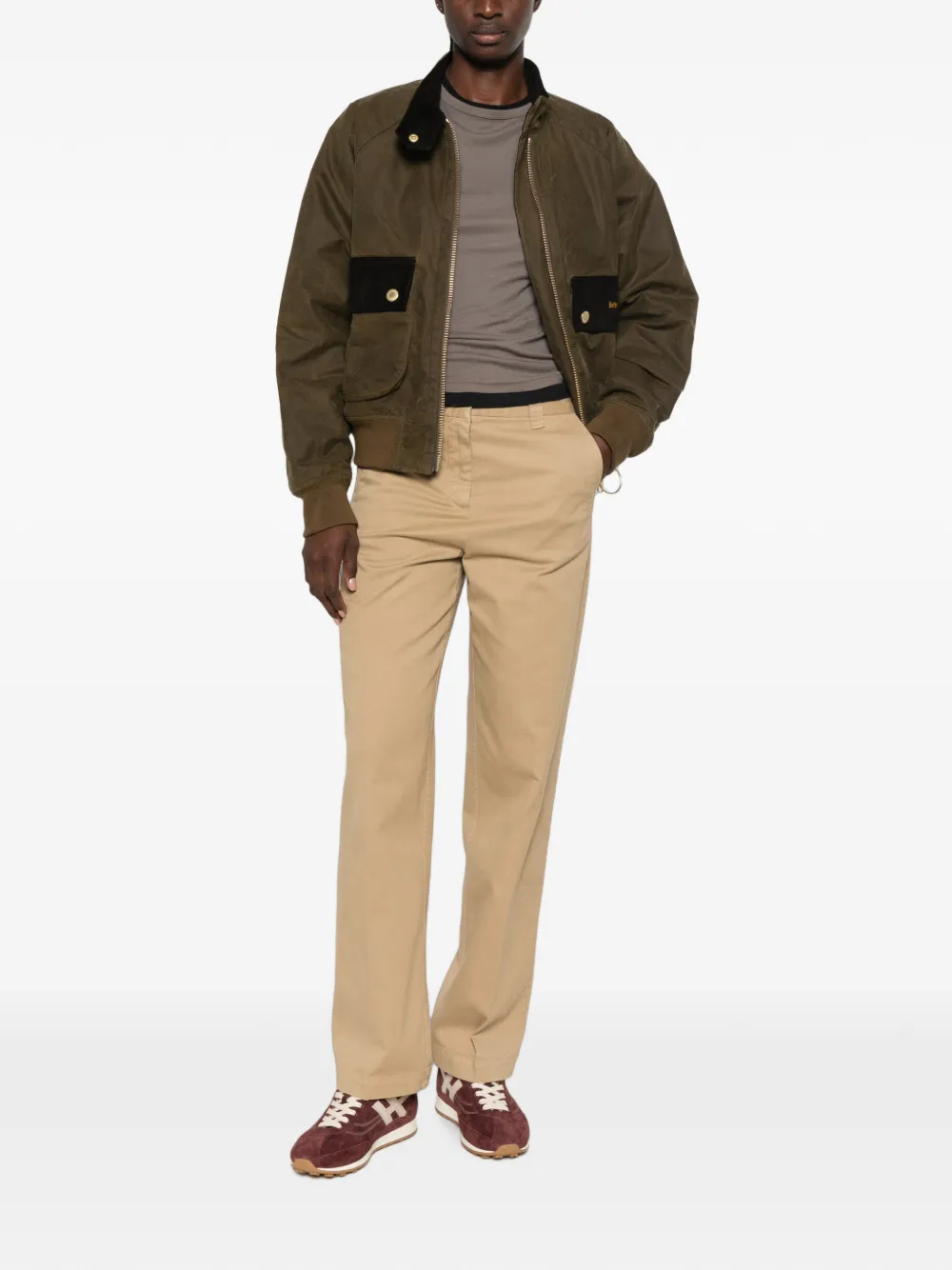 ASPESI Straight broek Beige