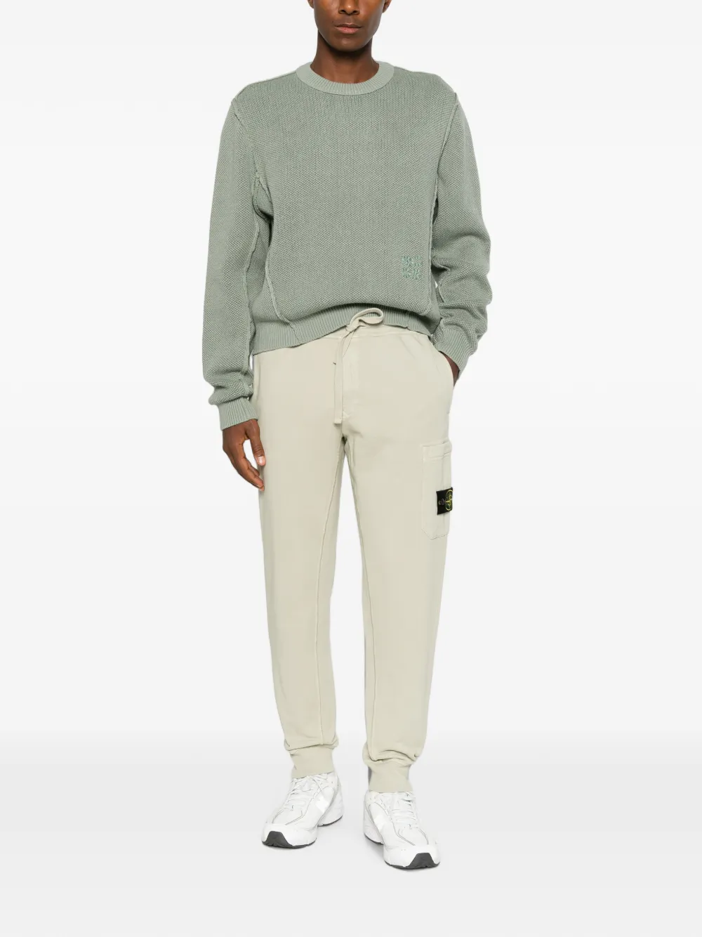 Stone Island Trainingsbroek met logopatch Beige