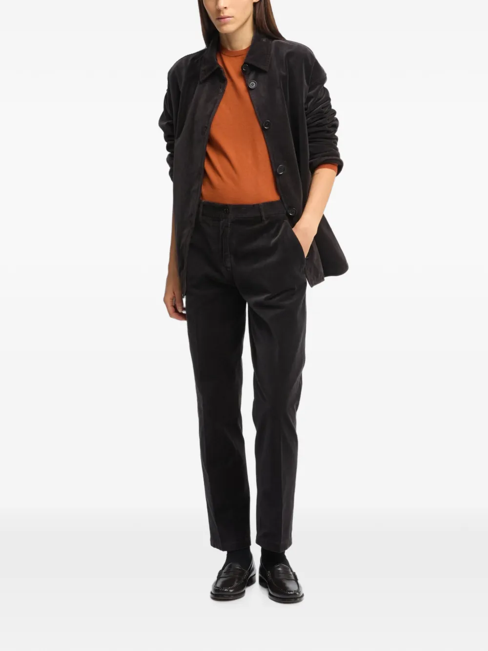 ASPESI Fluwelen broek Bruin