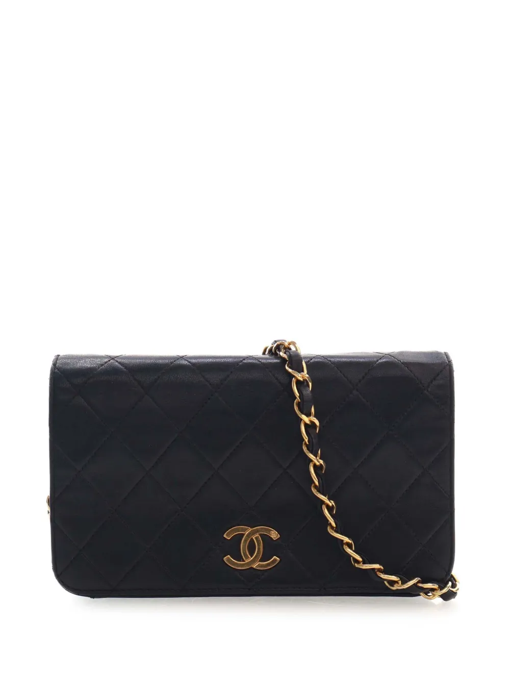 CHANEL Pre-Owned 1996-1997 CC Quilted Lambskin Full Single Flap crossbody bag - Nero
