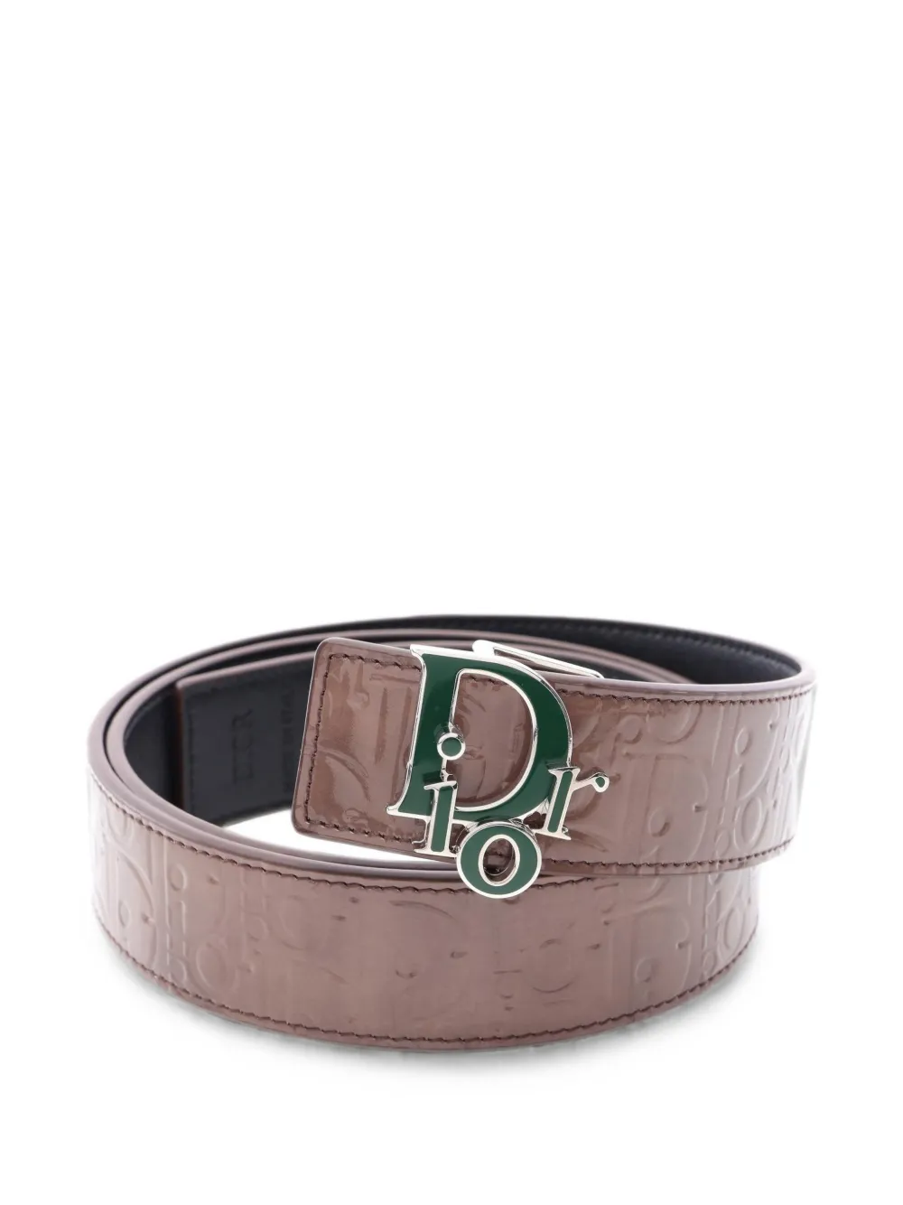 Christian Dior Pre-Owned 2010s Oblique reversible belt - Braun