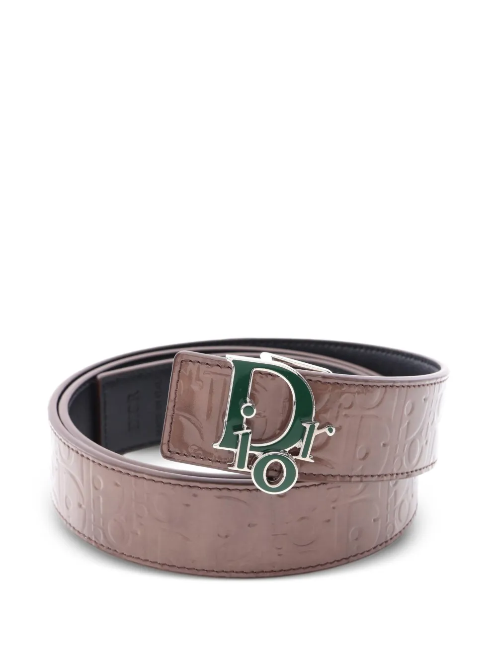 Christian Dior Pre-Owned 2010s Oblique reversible belt - Marrone