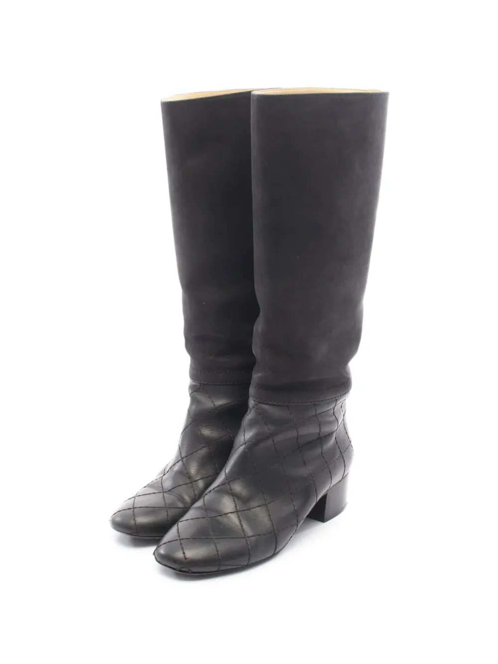 CHANEL Pre-Owned 1986-1988 Coco Mark quilted boots - Schwarz