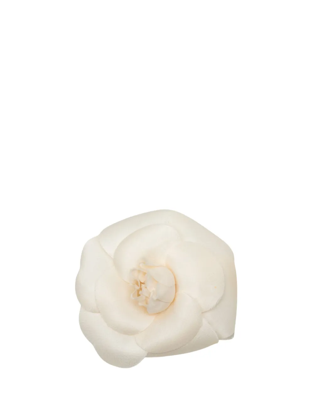 CHANEL Pre-Owned 1970-1980 Canvas Camellia Brooch costume brooch - Bianco