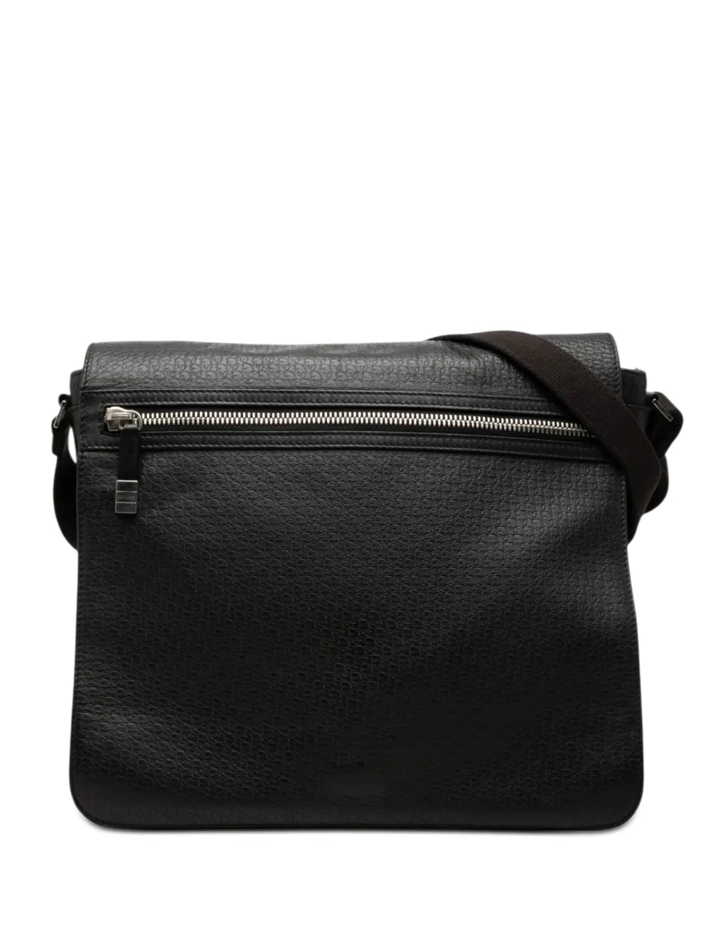 Christian Dior Pre-Owned 2011 Diorissimo Embossed Leather Messenger Bag crossbody bag - Schwarz