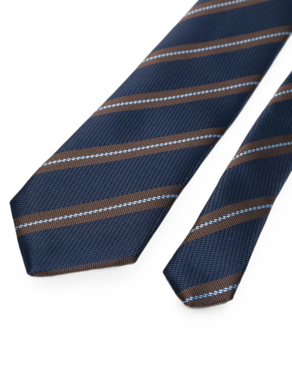 SAPIO Gestreepte stropdas Blauw