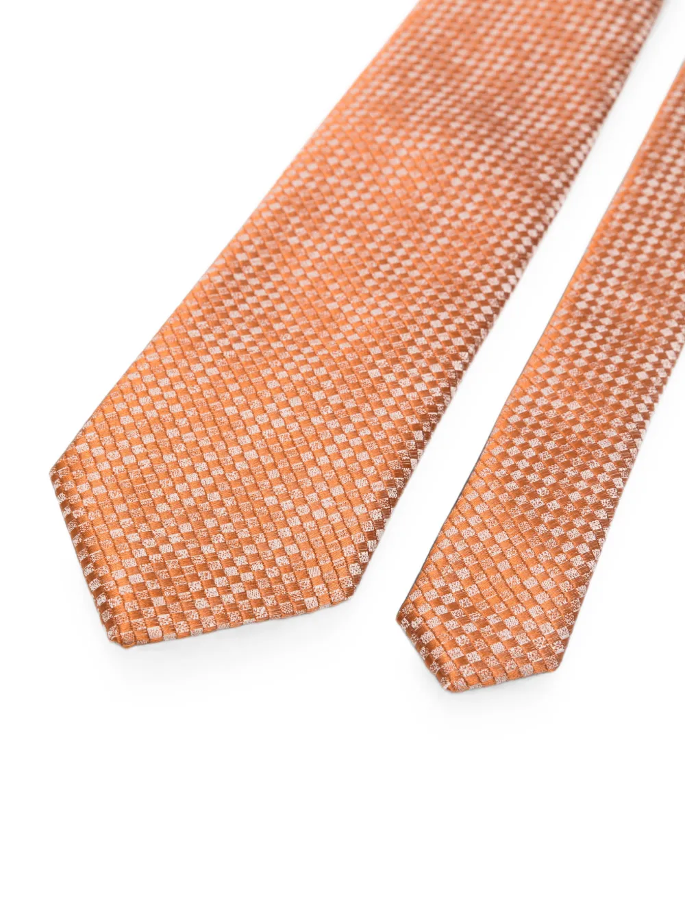 SAPIO Geruite stropdas Oranje