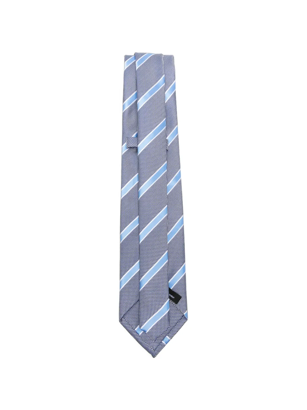 SAPIO Gestreepte stropdas met textuur afwerking Blauw