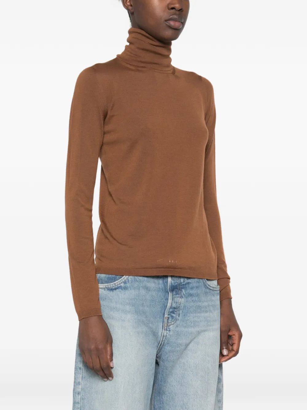 Max Mara Saluto coltrui met lange mouwen Bruin