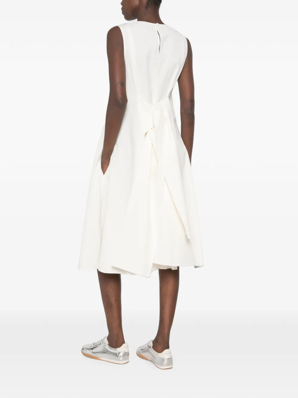 JW Anderson Midi-jurk met strikdetail Wit