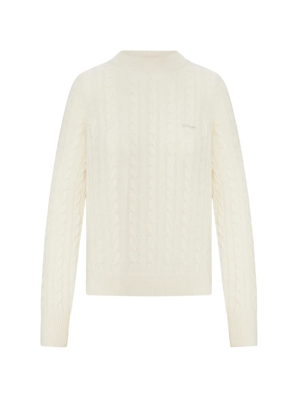 Barbour Ashdown relaxed wool-blend cable-knit jumper - Nude