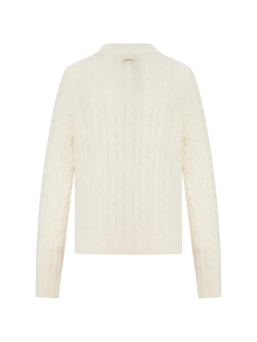 Barbour Ashdown ruimvallende kabelgebreide trui van wolblend Beige
