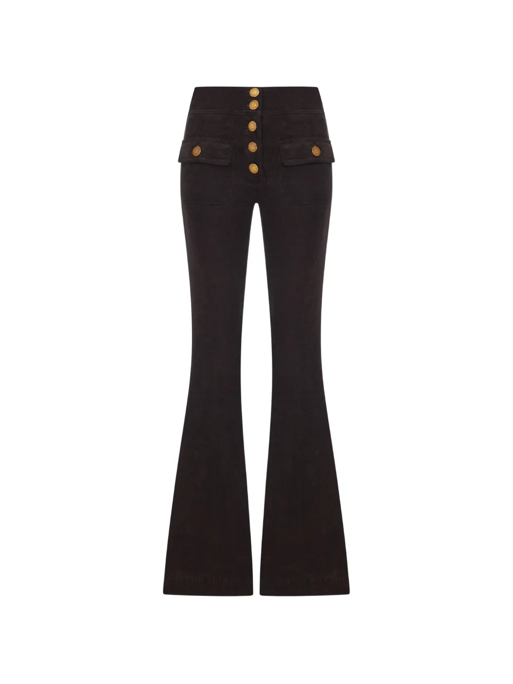 Seafarer button-up flared trousers - Marrone