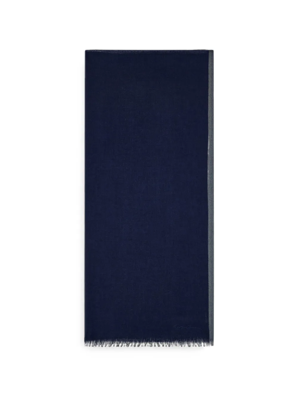 Giorgio Armani fringed-edge scarf - Blau