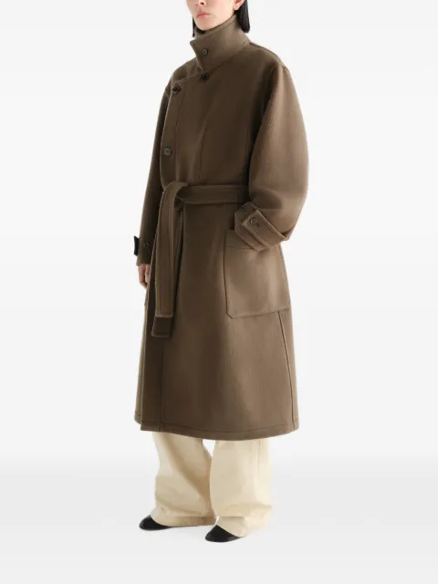 LEMAIRE wrap coat in wool