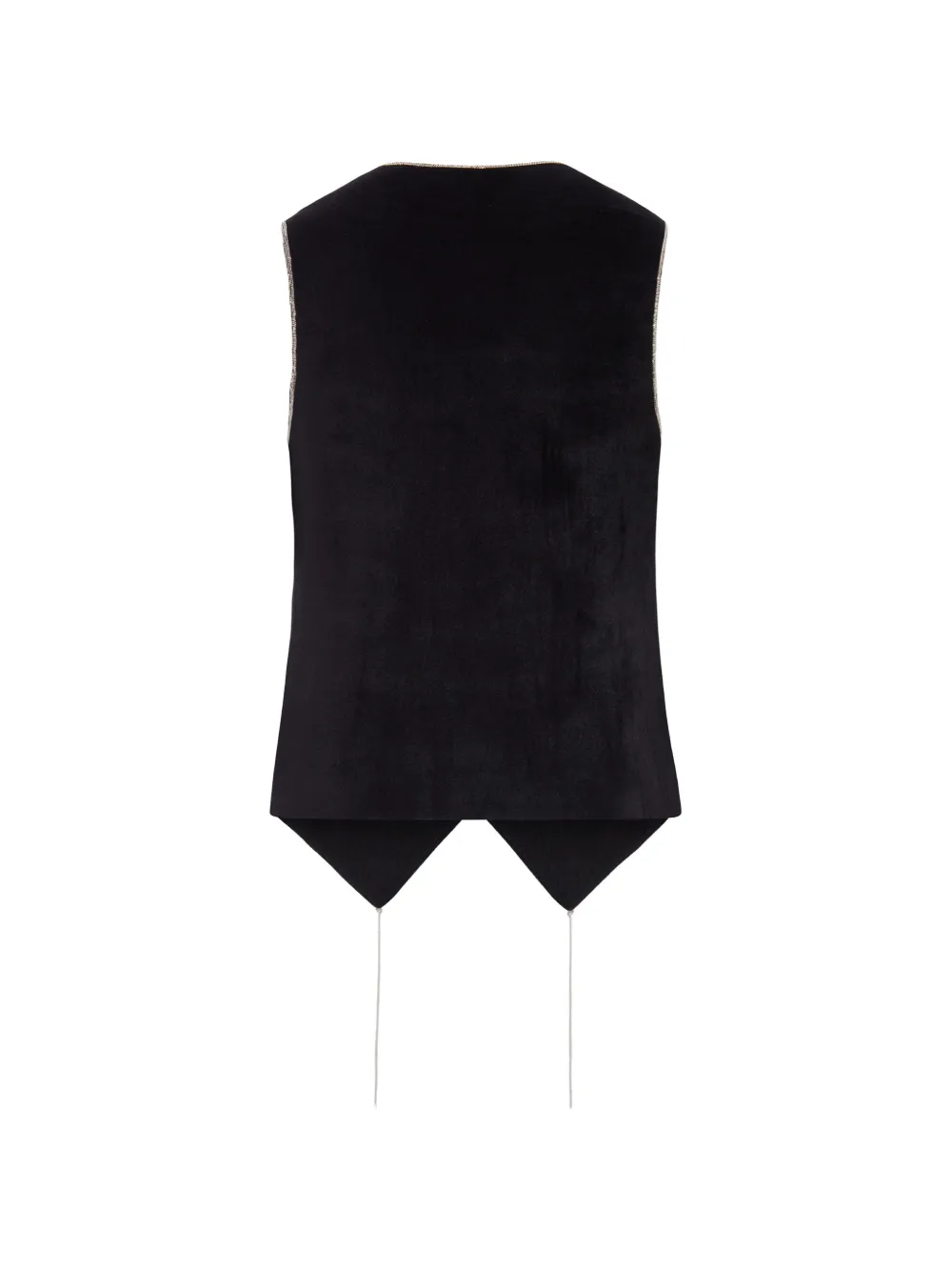 Giorgio Armani Gilet met dubbele rij knopen en kettingafwerking Zwart