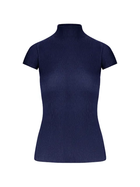 Giorgio Armani ribbed-knit short-sleeve top
