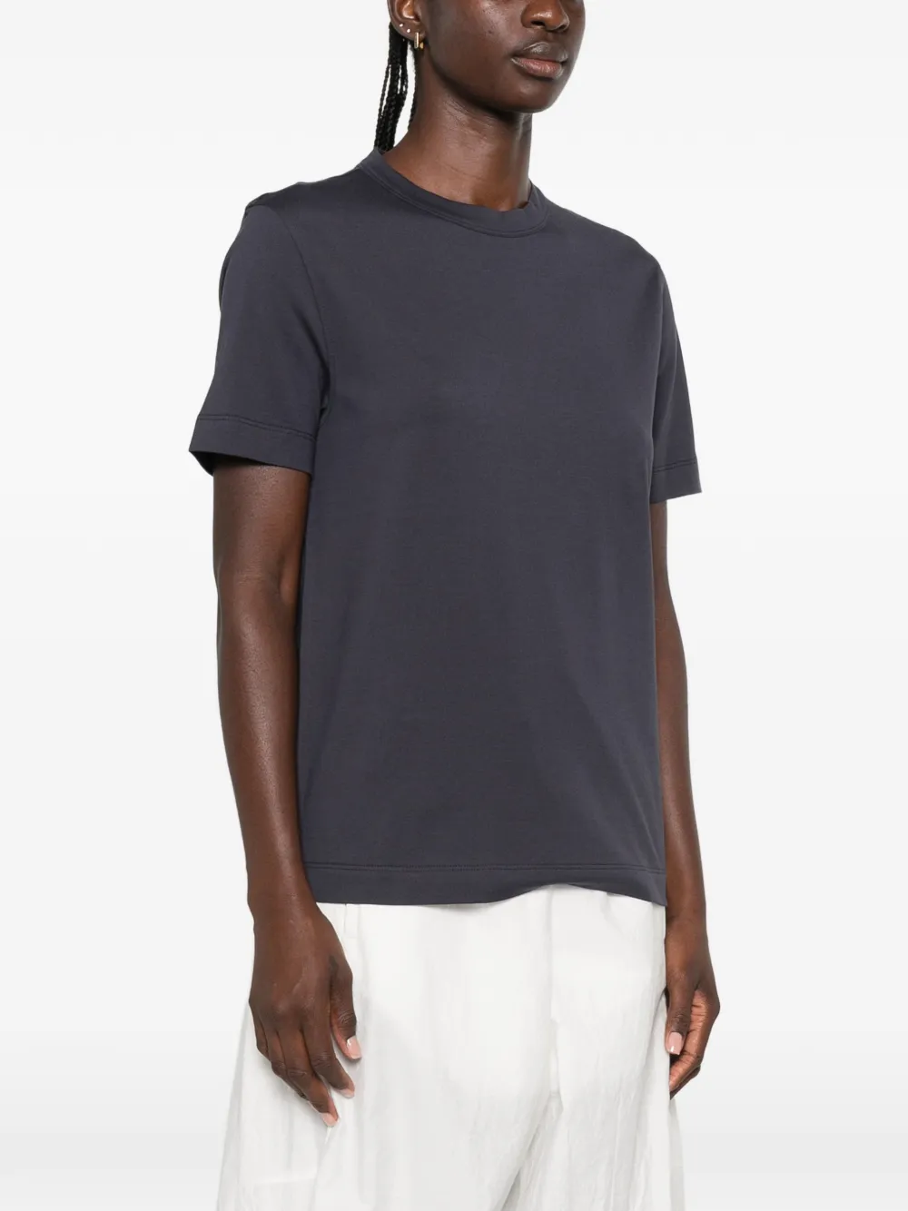 Brunello Cucinelli T-shirt met kralen afwerking Grijs