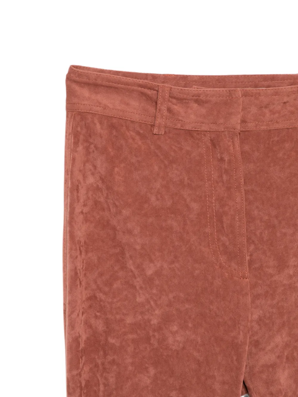 Alberta Ferretti Broek met riemlussen Oranje
