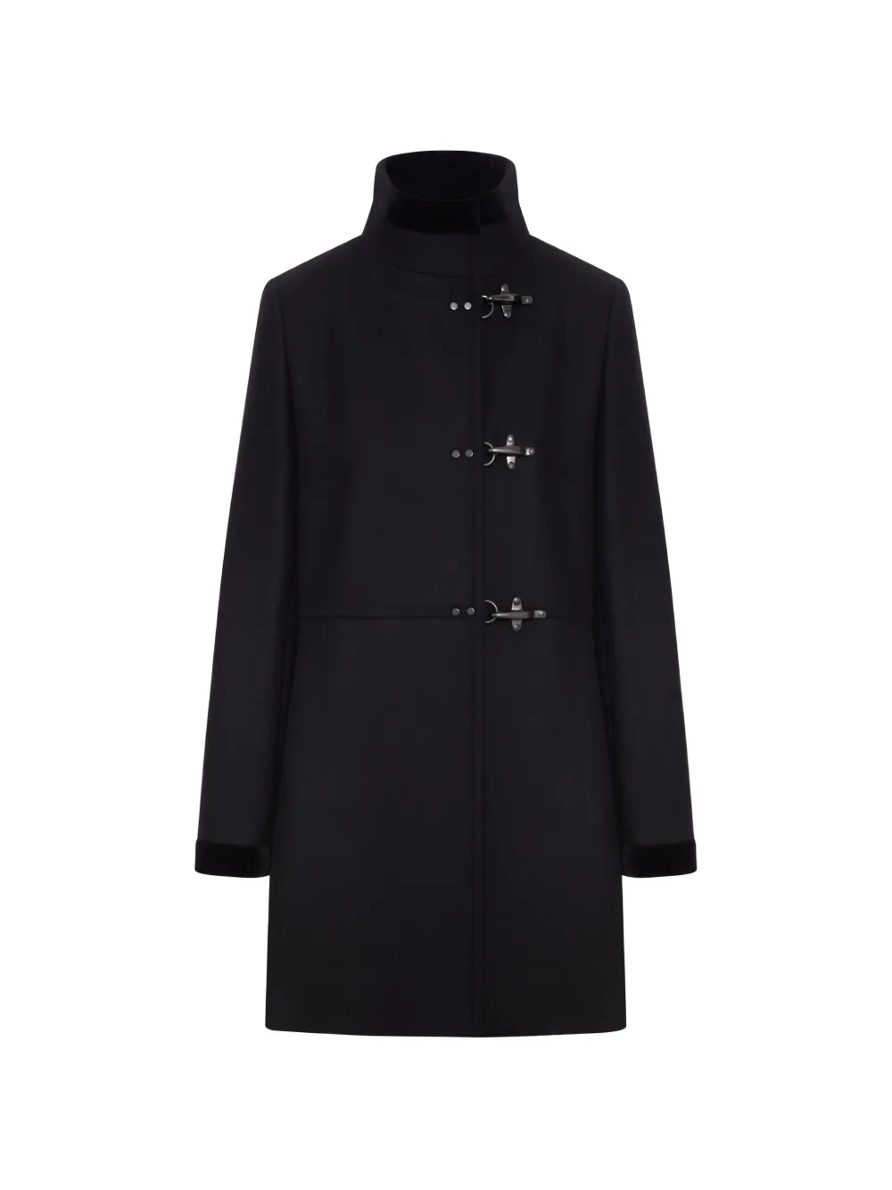 FAY ARCHIVE toggle-fastening high-neck coat - Nero