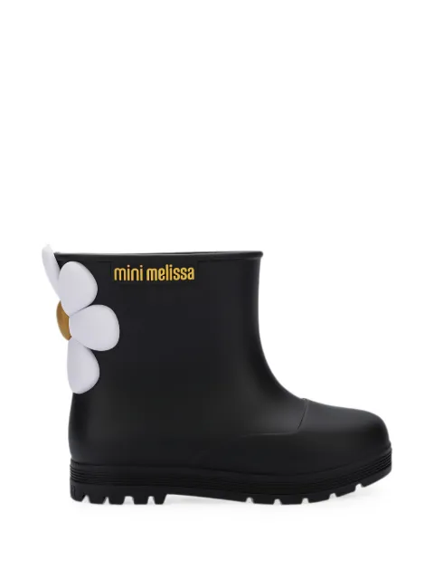 Mini Melissa Welly Bloomy floral-appliqué ankle boots