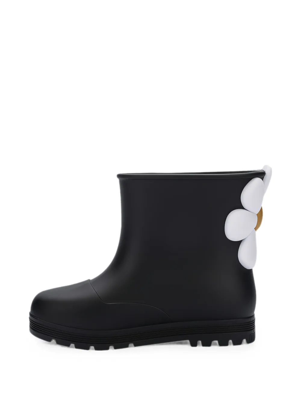 Mini Melissa Welly Bloomy floral-appliqué ankle boots Zwart