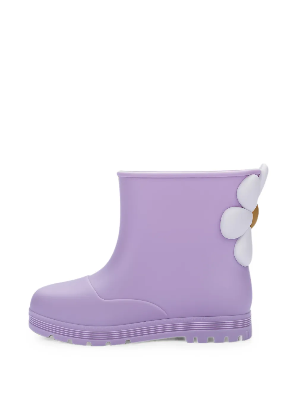 Mini Melissa Welly Bloomy enkellaarzen met bloemapplicatie Paars