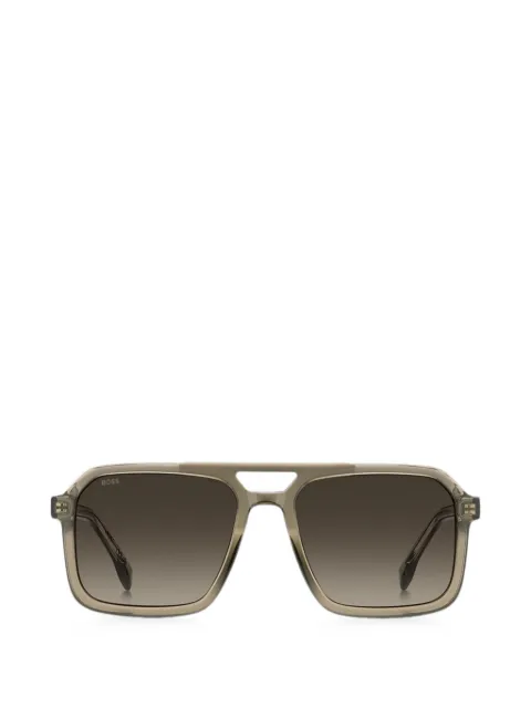 BOSS lentes de sol con ribete del logo