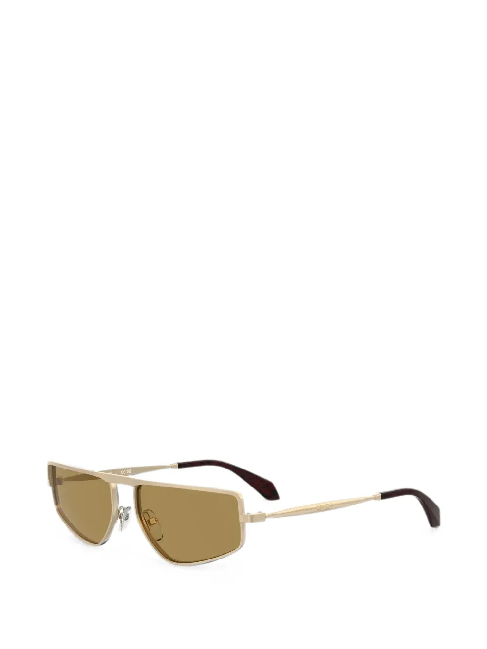 Moschino Eyewear Zonnebril met vierkant montuur Beige