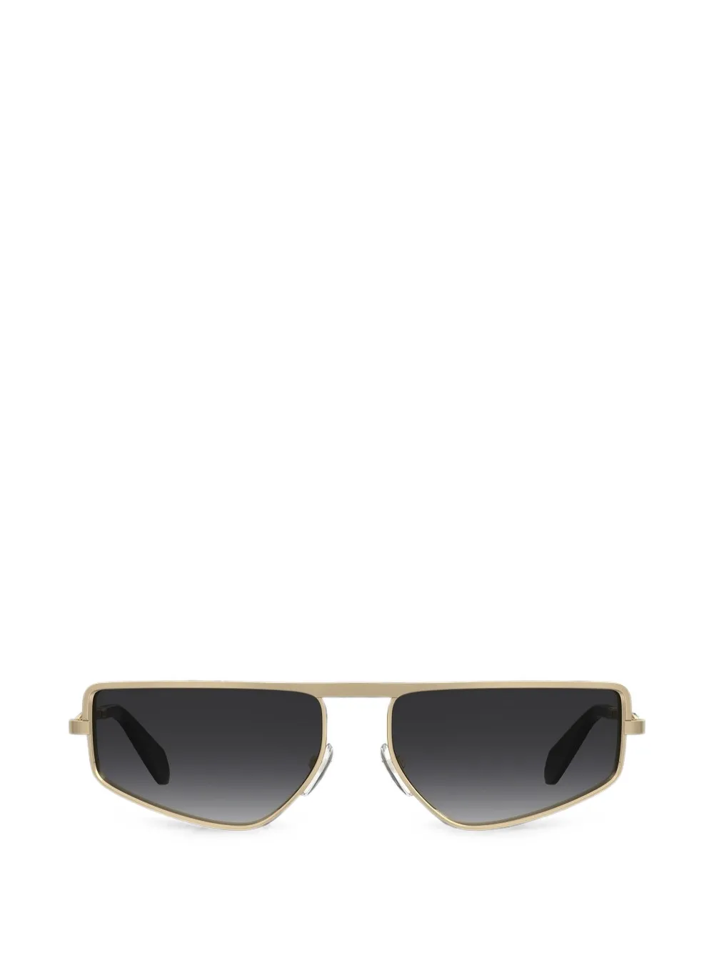 Moschino Eyewear geometric-frame metal sunglasses - Oro