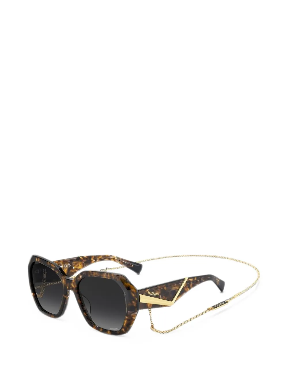MISSONI EYEWEAR Zonnebril met vierkant montuur Bruin