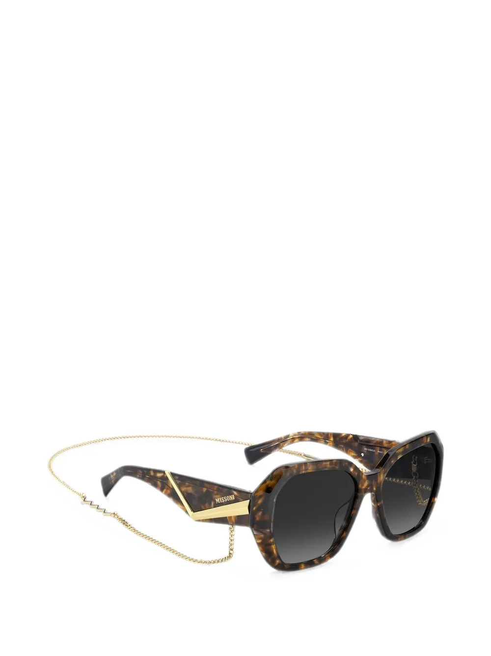 MISSONI EYEWEAR Zonnebril met vierkant montuur Bruin