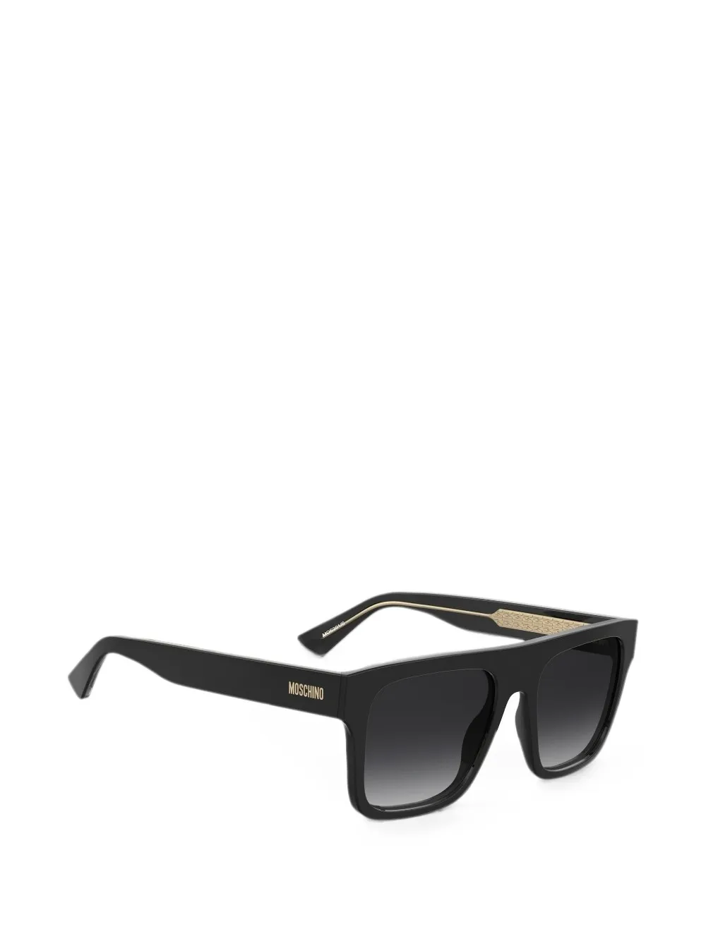 Moschino Eyewear Zonnebril met rechthoekig montuur Zwart