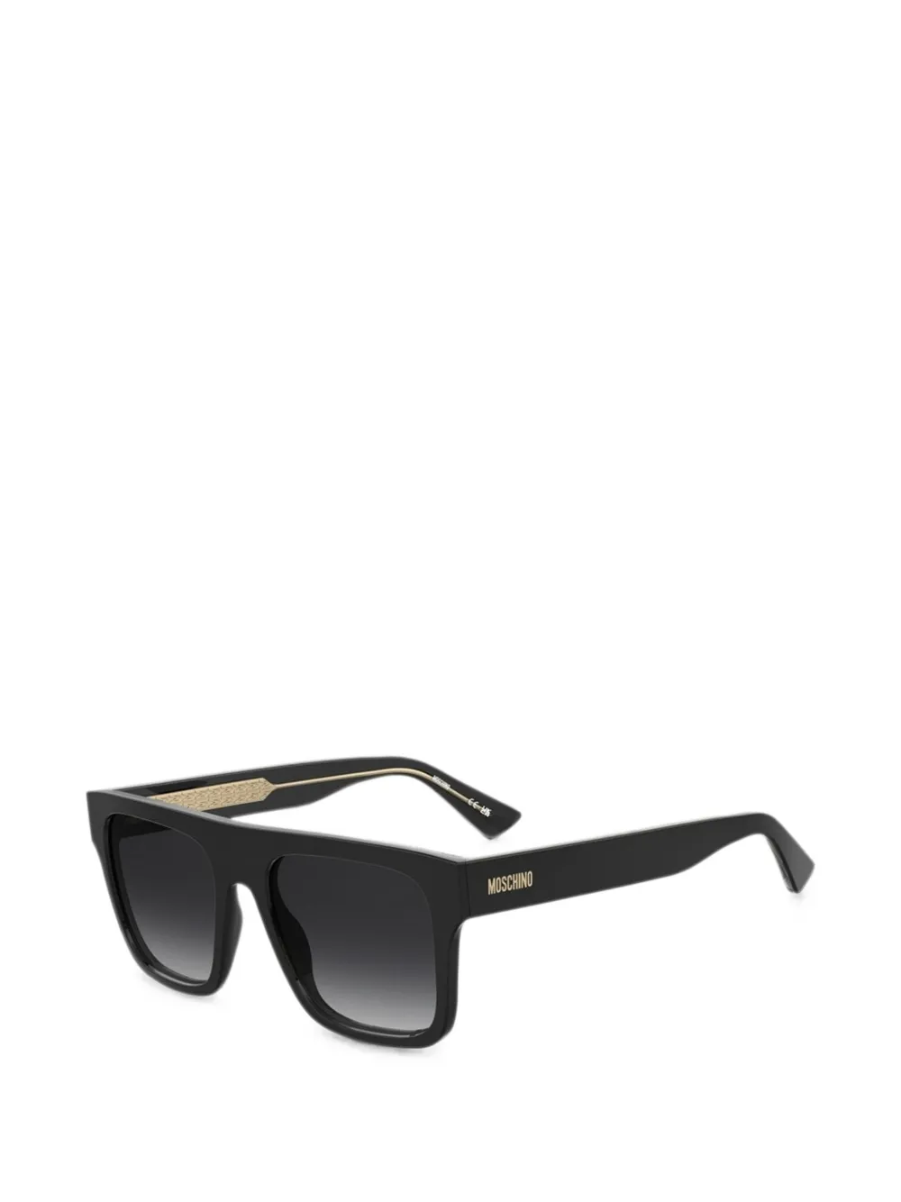 Moschino Eyewear Zonnebril met rechthoekig montuur Zwart