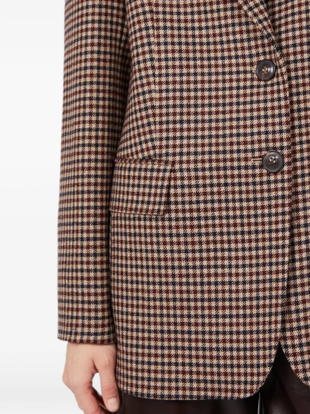Max Mara Mstsalice geruite blazer van scheerwol Bruin