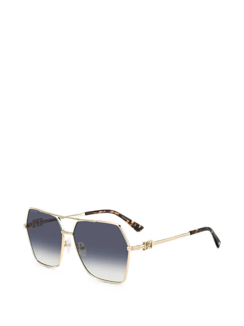 DSQUARED2 EYEWEAR Zonnebril met geometrisch montuur Goud