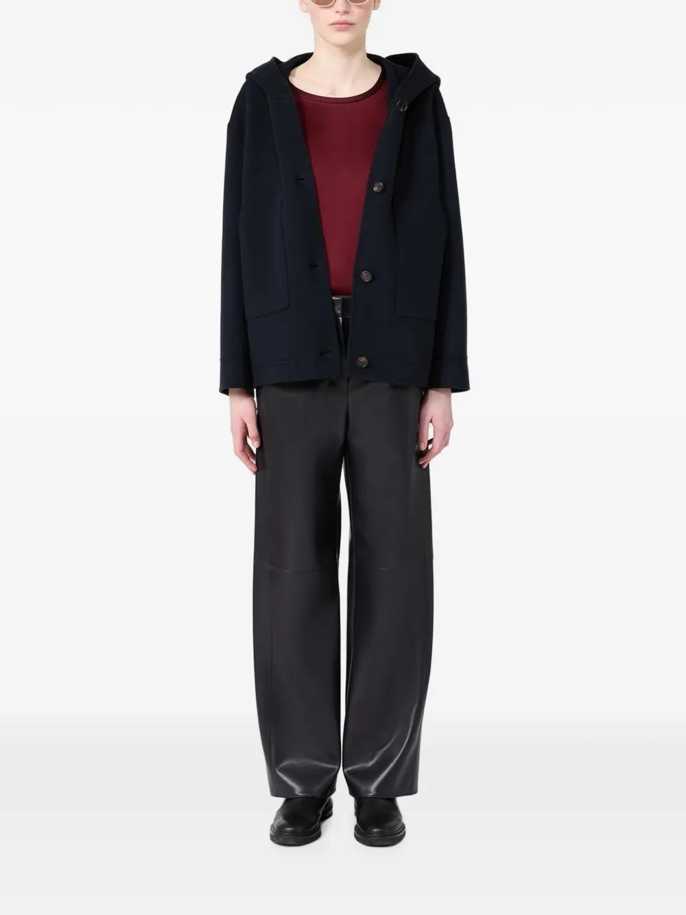 'S Max Mara Mantel van scheerwol Blauw