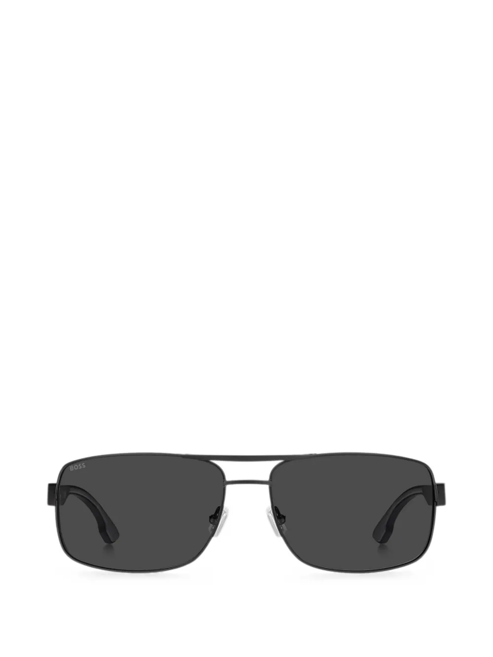 BOSS double-bridge rectangle-frame sunglasses - Nero