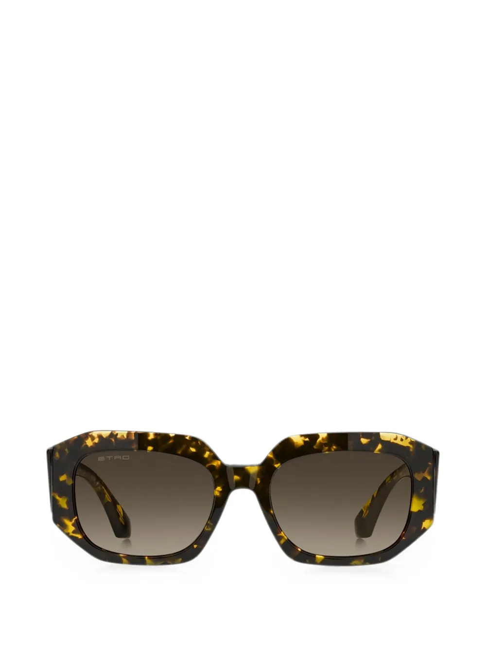 ETRO tortoiseshell-effect rectangle-frame sunglasses - Marrone